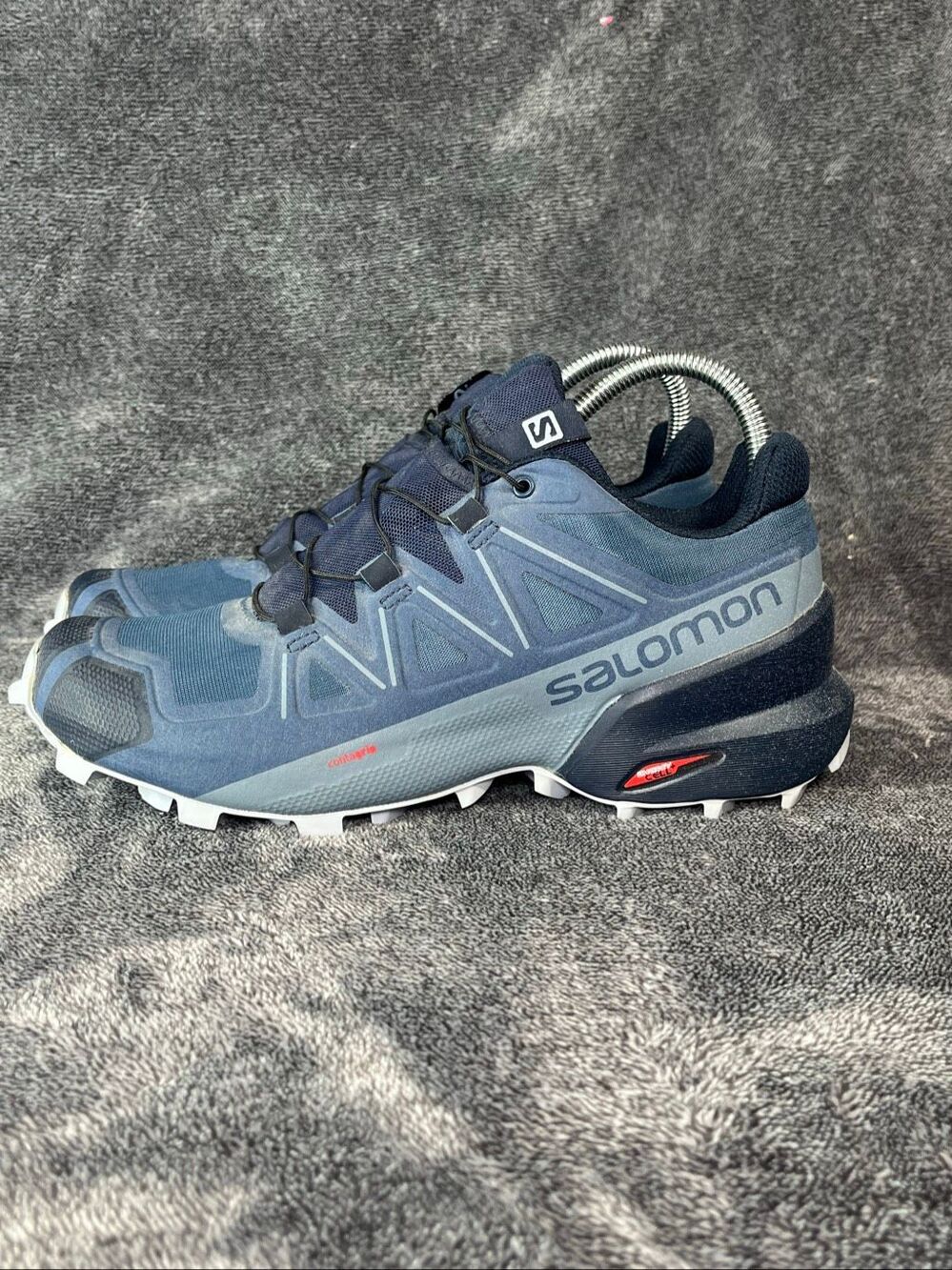 Salomon Speedcross 5 Womens 7.5 Trail Running Shoes Sargasso Sea Navy 408012